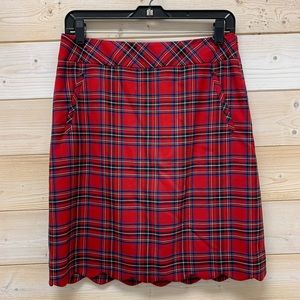 Talbots Holiday Plaid Skirt